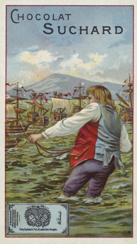 Gulliver Stealing the Fleet of Blefuscu by European School