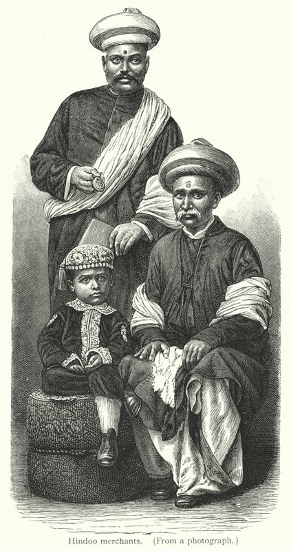 Hindoo merchants by European School