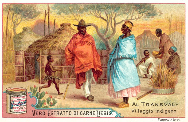 Indigenous village in the Transvaal by European School