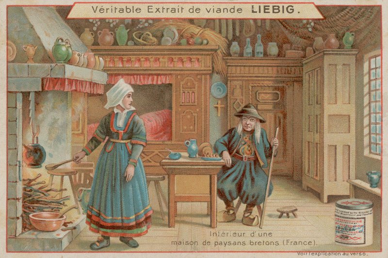 Inside a Peasant House in France by European School
