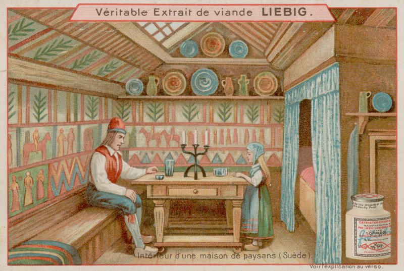Inside a Peasant House in Sweden by European School