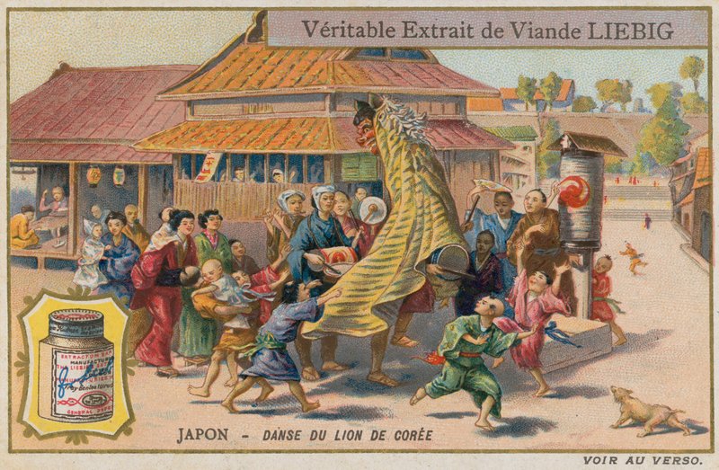 Korean lion dance in Japan by European School