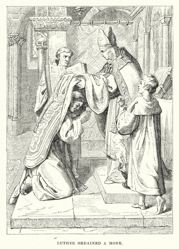 Luther ordained a monk by European School
