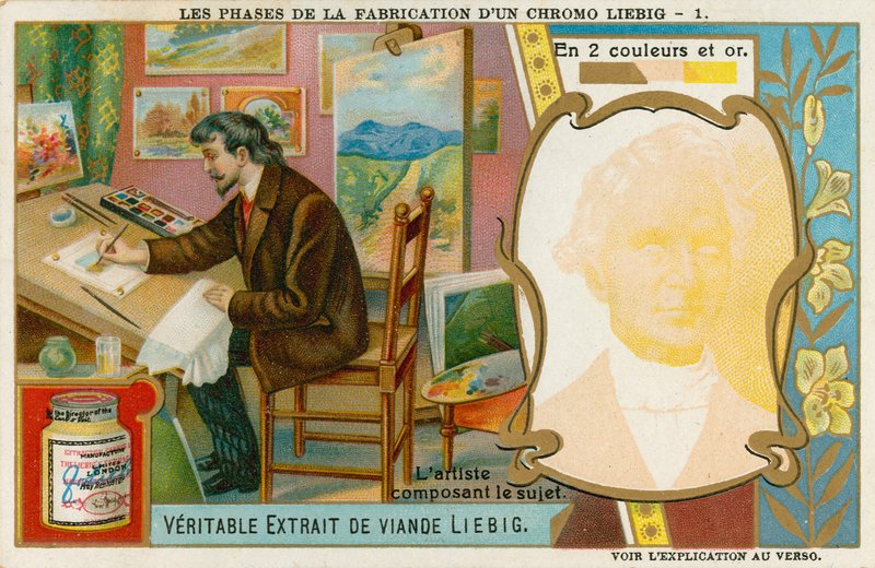 Making a Liebig Chromolithograph by European School