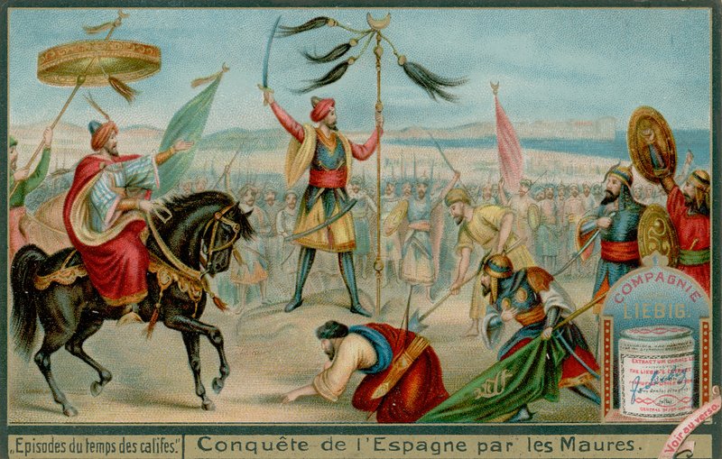 Moorish Conquest of Spain by European School