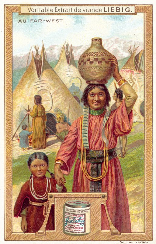 Native American Village by European School