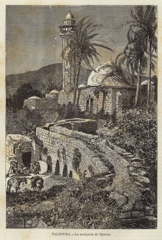 Palestine, The Mosque of Jenin by European School