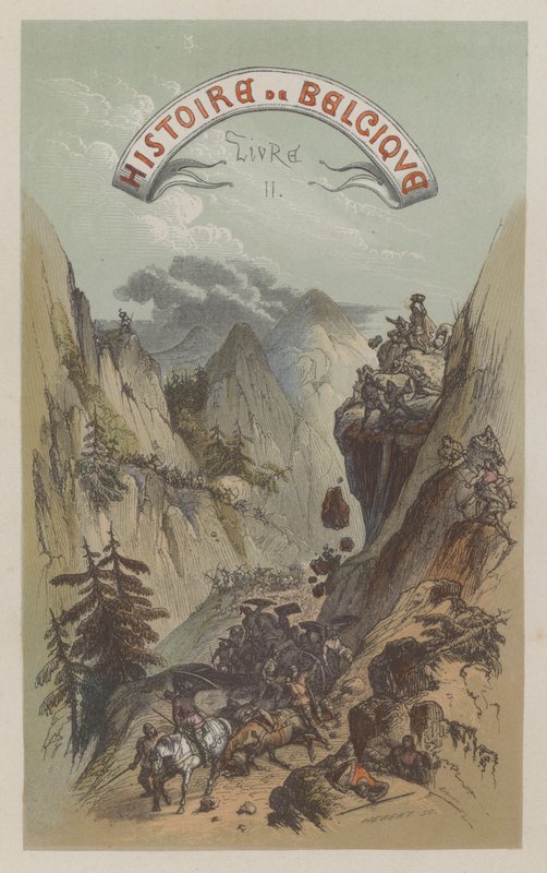 Roman army crossing the Pyrenees by European School