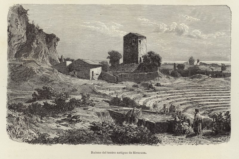 Ruins of the Ancient Theater at Syracuse by European School