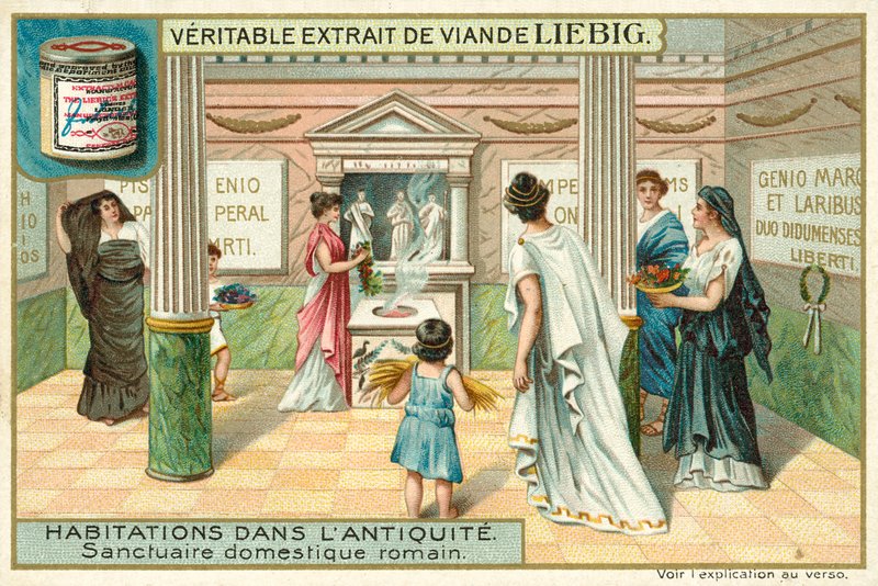 Sanctuary in a Roman Home by European School