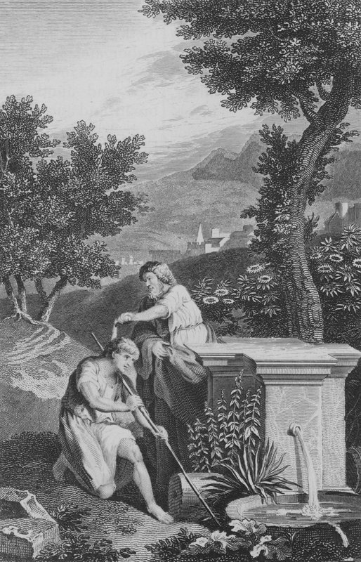 Saul anointed by Samuel (engraving) by European School