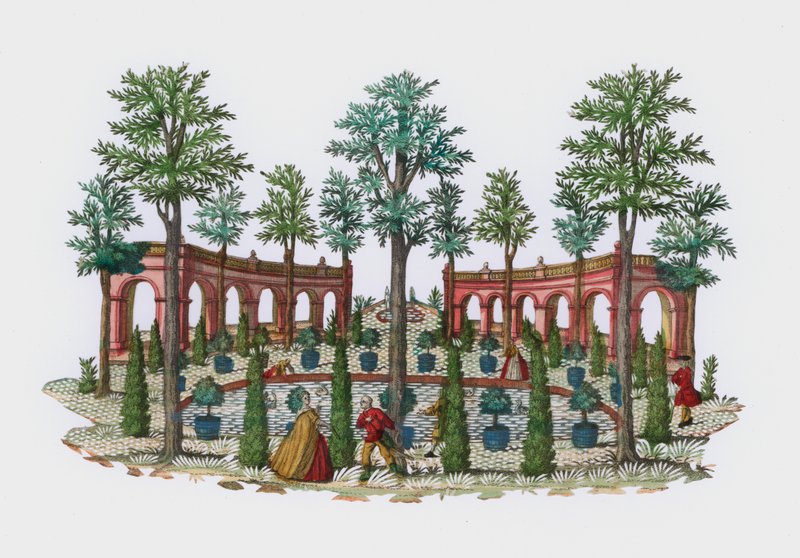Scene in an Italianate Garden by European School