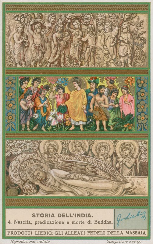 The Birth, Preaching and Death of Buddha by European School