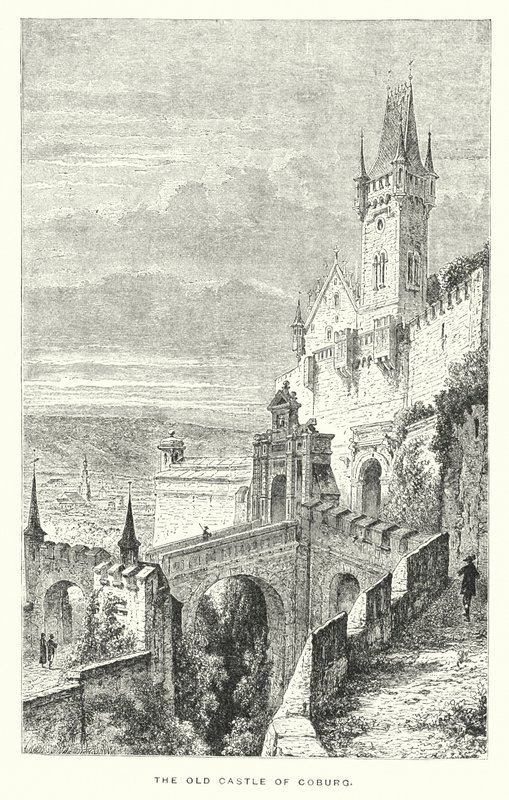 The Old Castle of Coburg (engraving) by European School