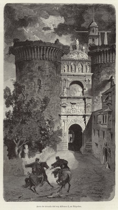 Triumphal Arch of Alfonso I, in Naples by European School