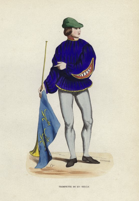 Trumpeter of the 15th Century by European School