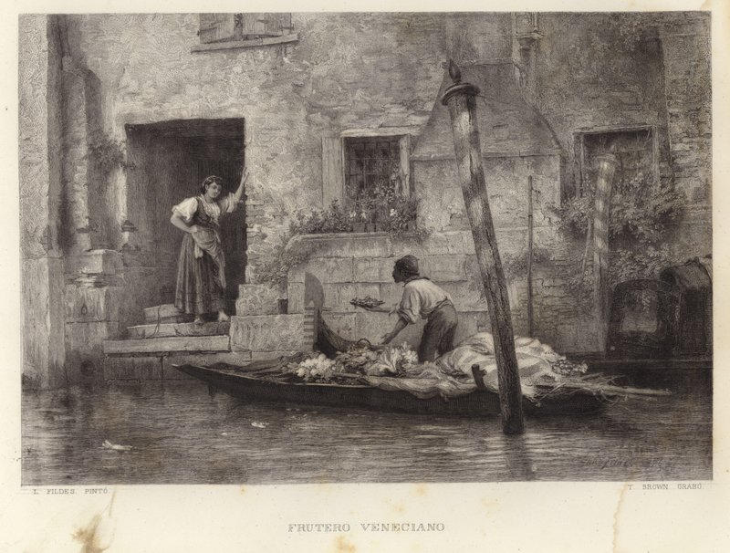 Venetian Fruiterer by European School