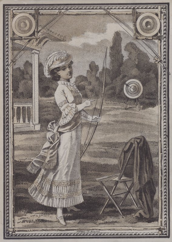 Woman doing archery by European School
