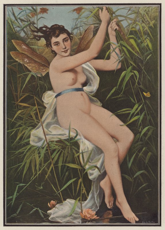Woman dressed as a dragonfly by European School