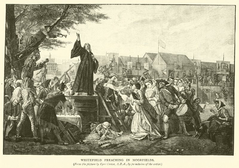 Whitefield preaching in Moorfields by Eyre Crowe