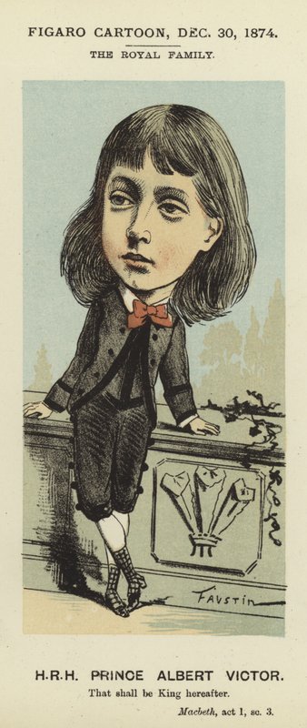 Caricature of Prince Albert Victor by Faustin