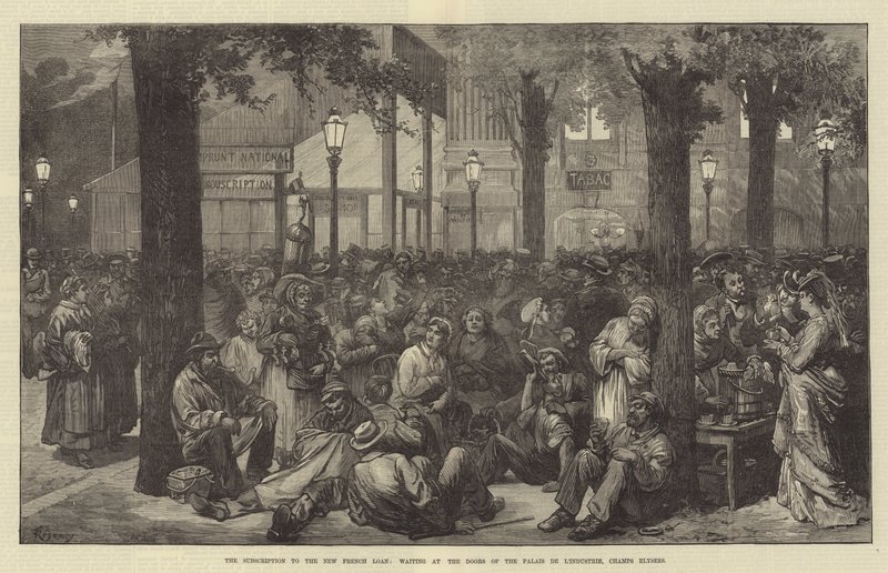 The Subscription to the New French Loan, waiting at the Doors of the Palais de l