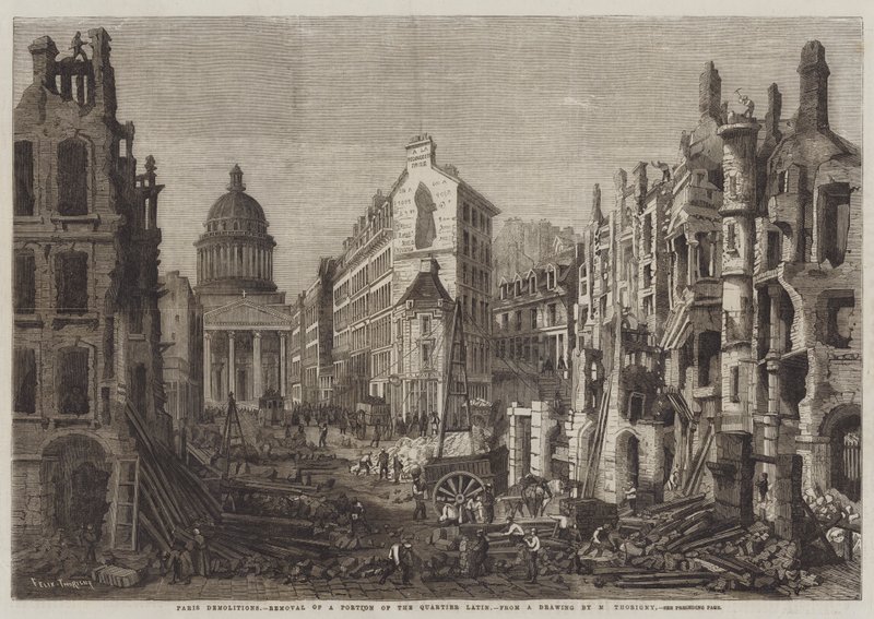 Paris Demolitions, Removal of a Portion of the Quartier Latin by Felix Thorigny