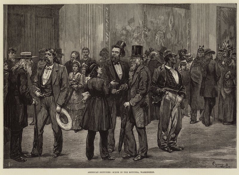 American Sketches, Scene in the Rotunda, Washington by Felix Regamey