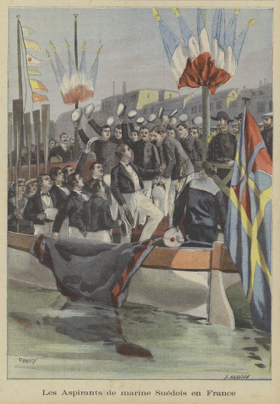 Swedish Navy Midshipmen in France by Fortune Louis Meaulle