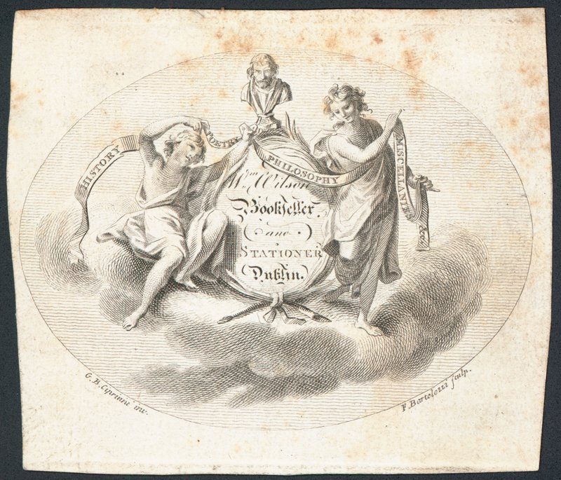 Trade Card, William Wilson by Francesco Bartolozzi