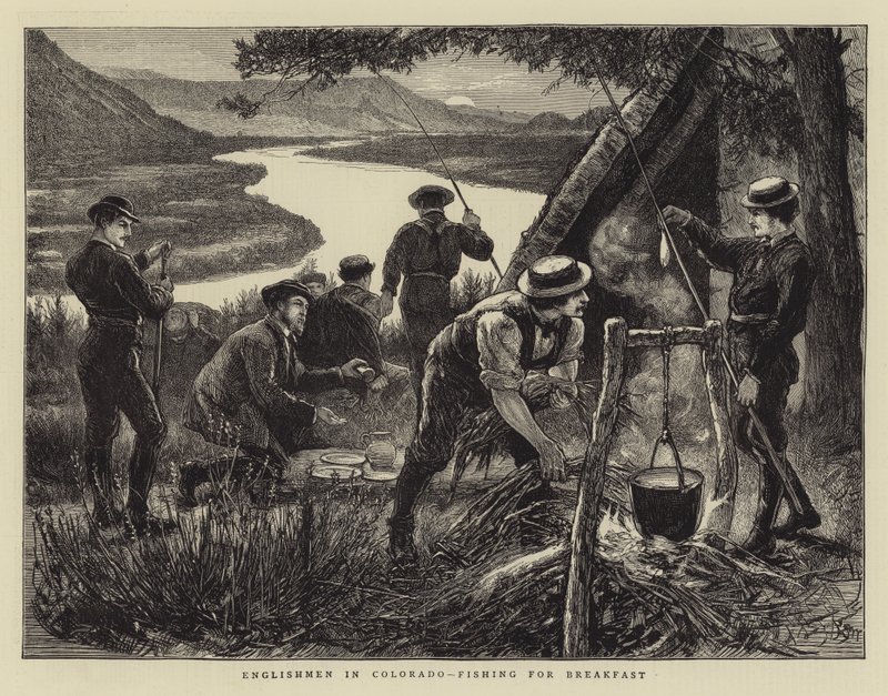 Englishmen in Colorado, Fishing for Breakfast by Francis S. Walker