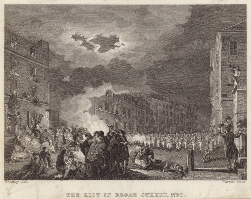 Riot in Broad Street in 1780 by Francis Wheatley