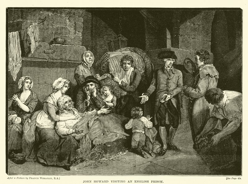 John Howard visiting an English prison by Francis after Wheatley