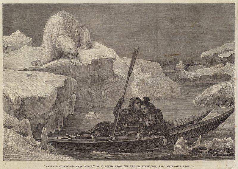 Lapland Lovers off Cape North by François Auguste Biard