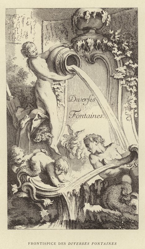 Frontispiece of Various Fountains by Francois (after) Boucher