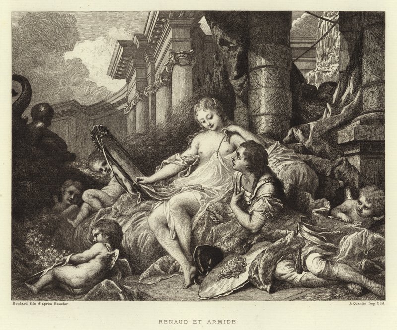 Renaud and Armide by Francois (after) Boucher