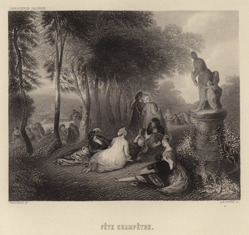 Fete Champetre by Francois Louis Joseph Watteau
