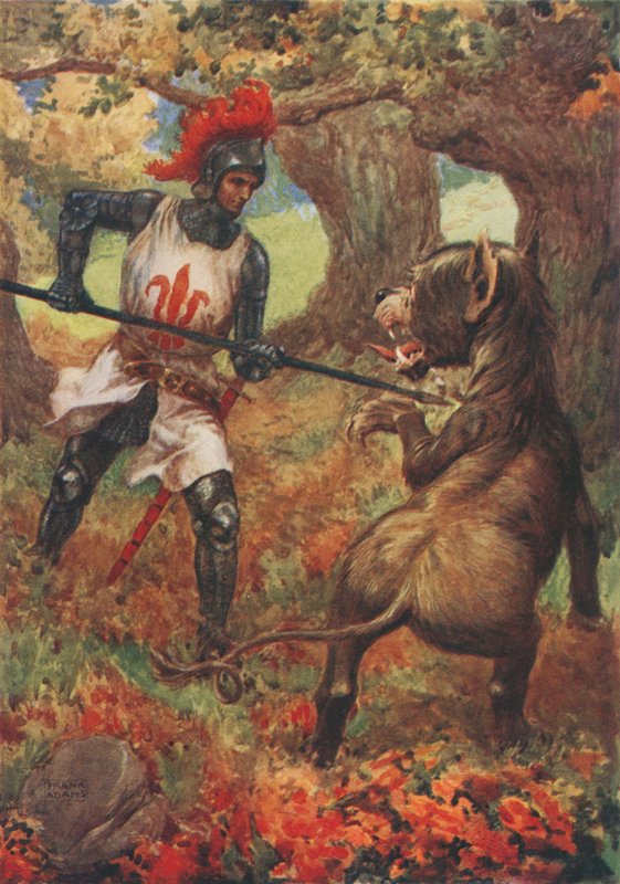 Sir Calidore and the Blatant Beast, from The Faerie Queene by Edmund Spenser by Frank Adams