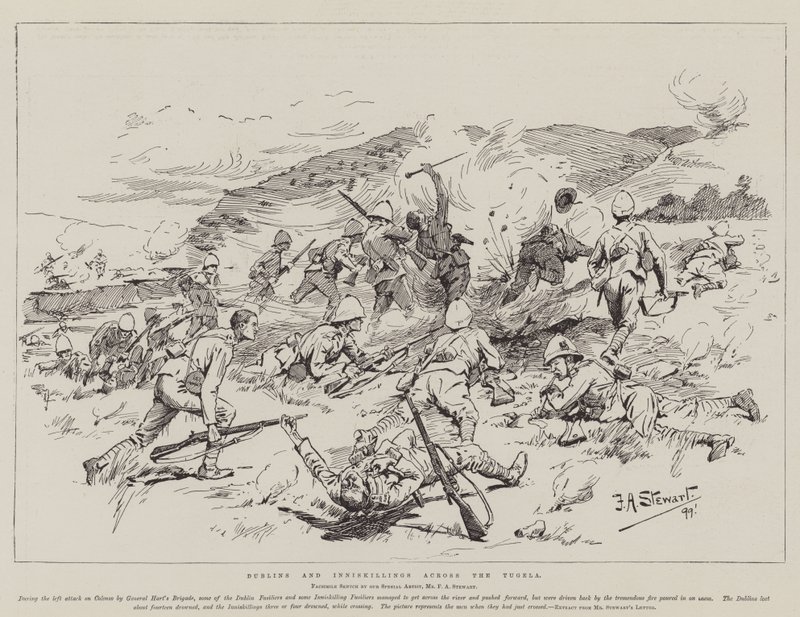 Dublins and Inniskillings across the Tugela by Frank Algenon Stewart