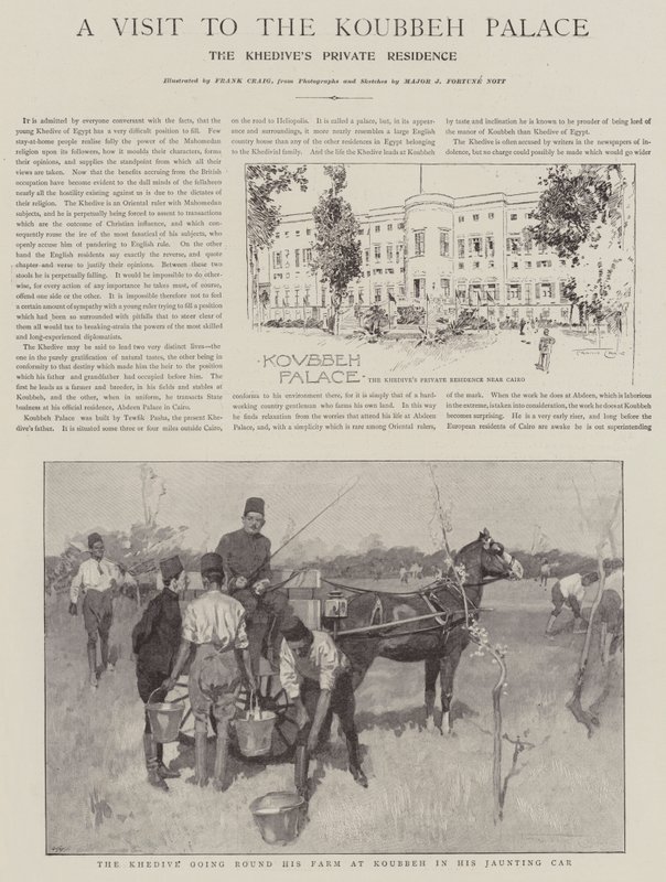 A Visit to the Koubbeh Palace, the Khedive
