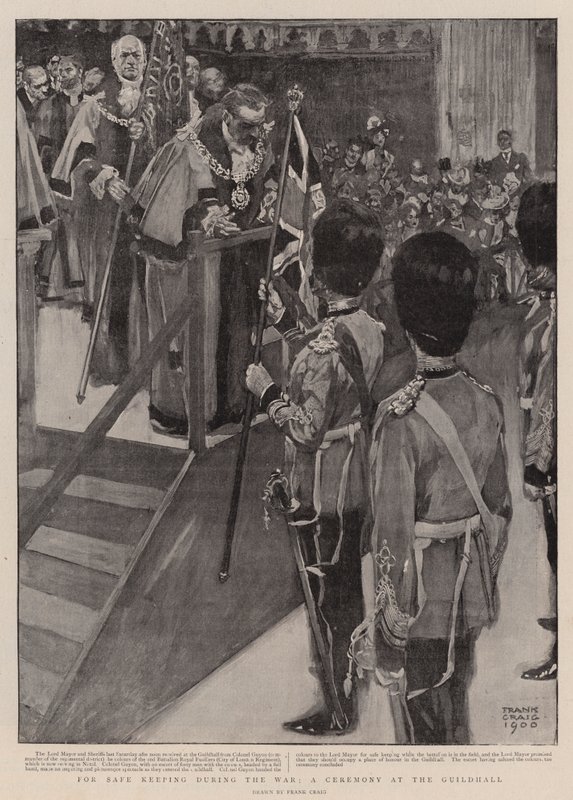 For Safe Keeping during the War, a Ceremony at the Guildhall by Frank Craig