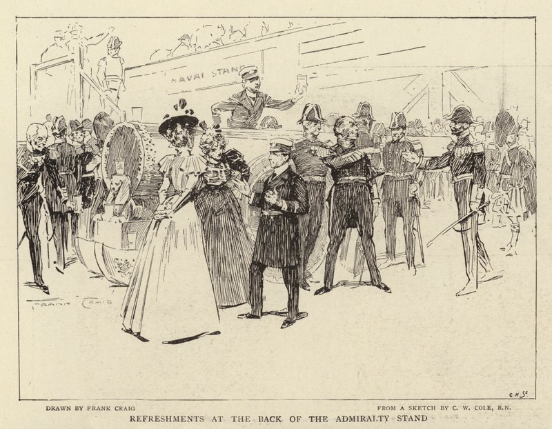 Refreshments at the back of the Admiralty Stand by Frank Craig