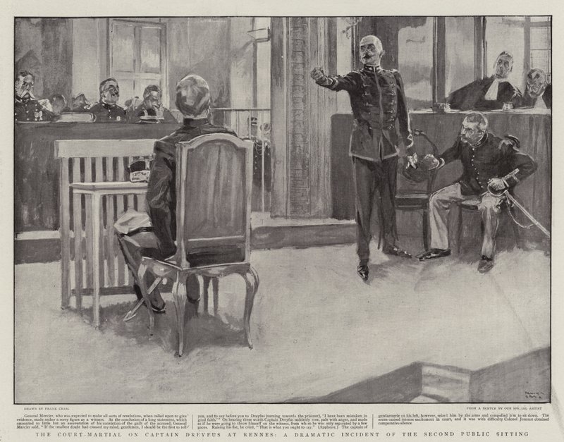 The Court-Martial on Captain Dreyfus at Rennes, a Dramatic Incident of the Second Public Sitting by Frank Craig