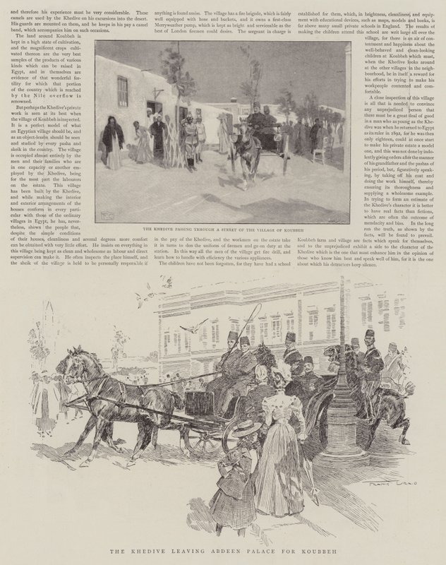 The Khedive leaving Abdeen Palace for Koubbeh by Frank Craig