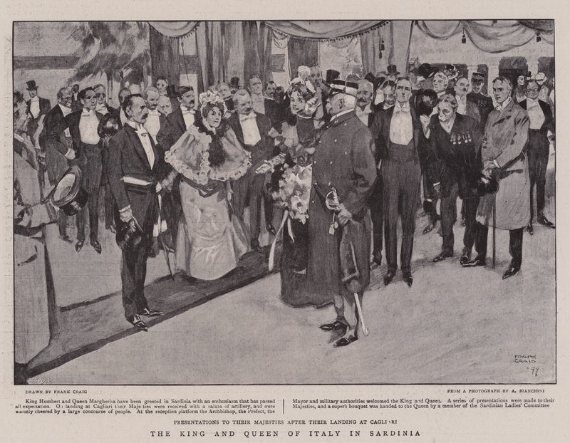 The King and Queen of Italy in Sardinia by Frank Craig