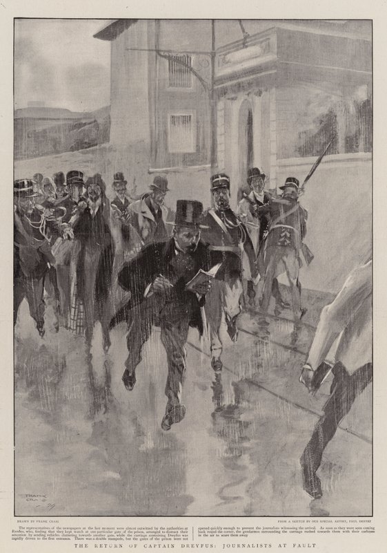The Return of Captain Dreyfus, Journalists at Fault by Frank Craig