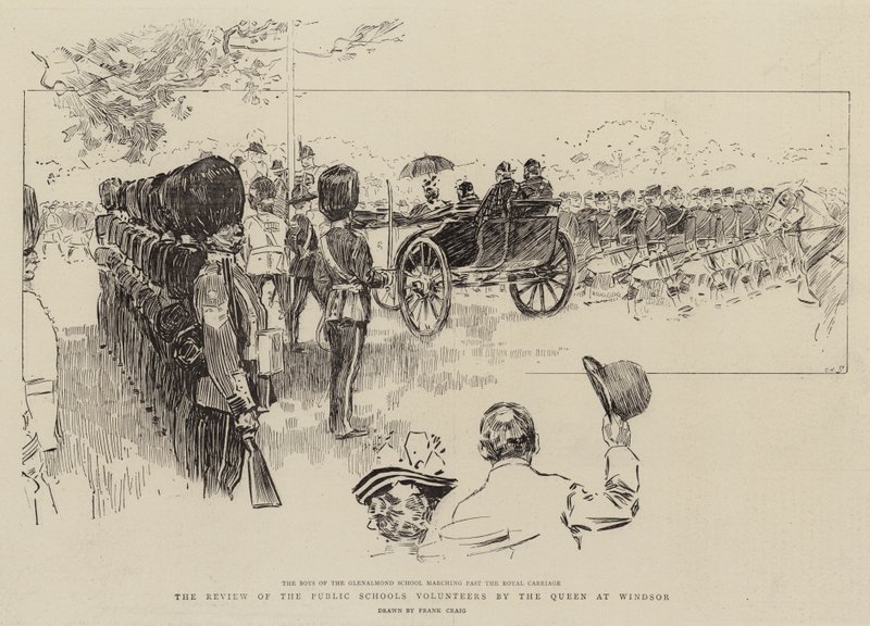 The Review of the Public Schools Volunteers by the Queen at Windsor by Frank Craig