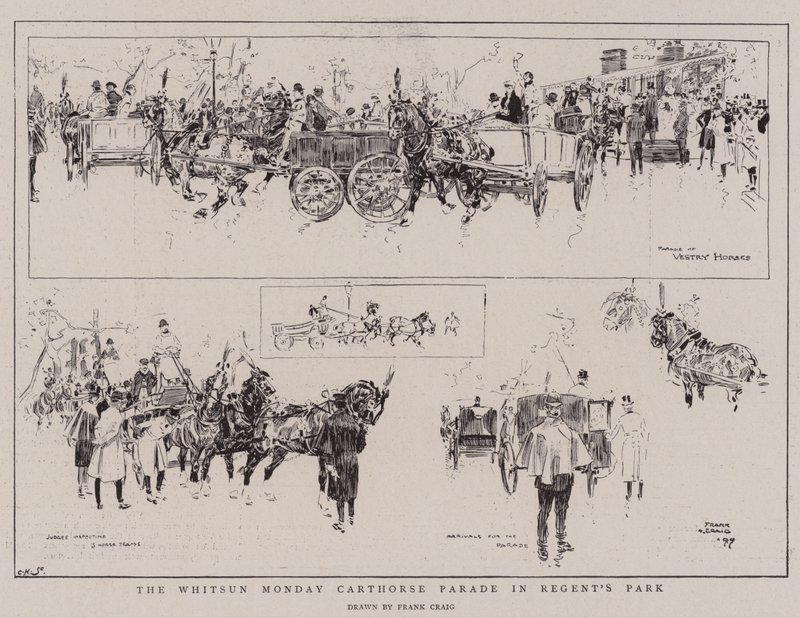 The Whitsun Monday Carthorse Parade in Regent
