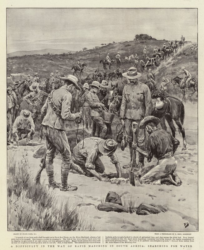 A Difficulty in the Way of Rapid Marching in South Africa, searching for Water by Frank Dadd