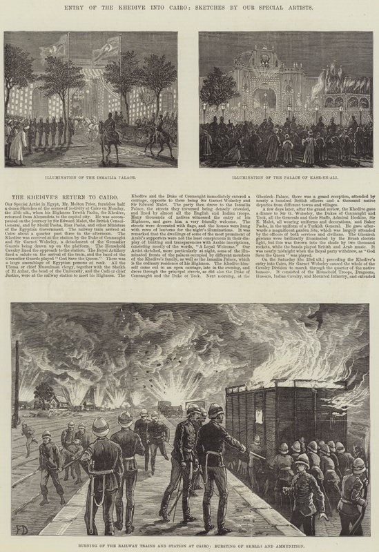 Entry of the Khedive into Cairo by Frank Dadd